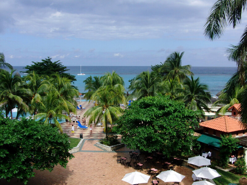 Tropical Resort Courtyard