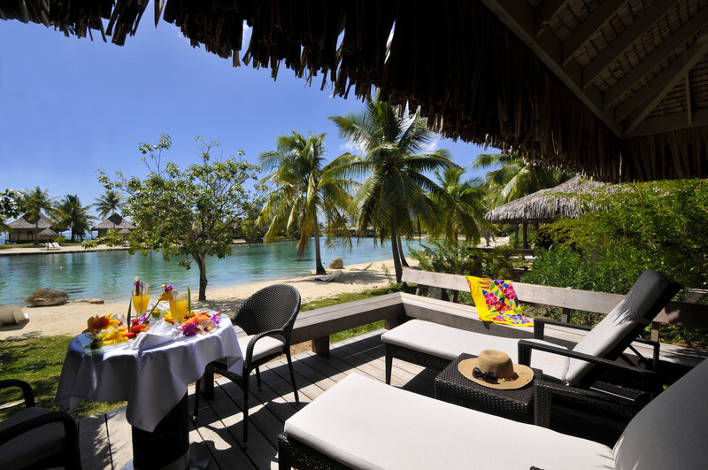 Tropical Resort Deck — Blue