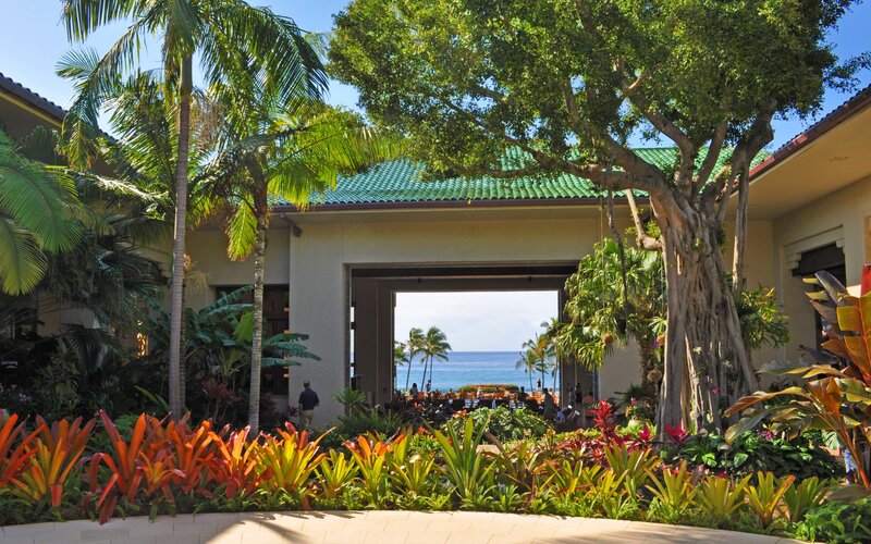 Tropical Resort Entrance