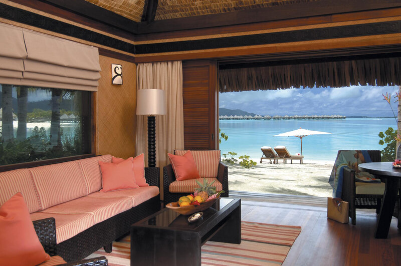 Tropical Resort Living Room — Brown, Serene