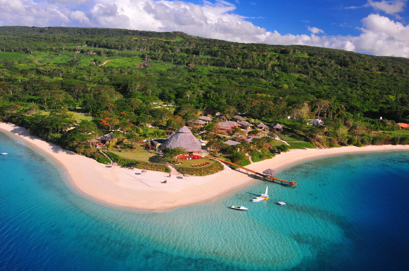 Tropical Resort on Beach — Blue