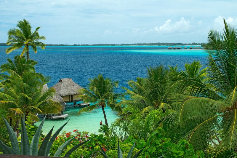 Tropical Resort over Water — Blue