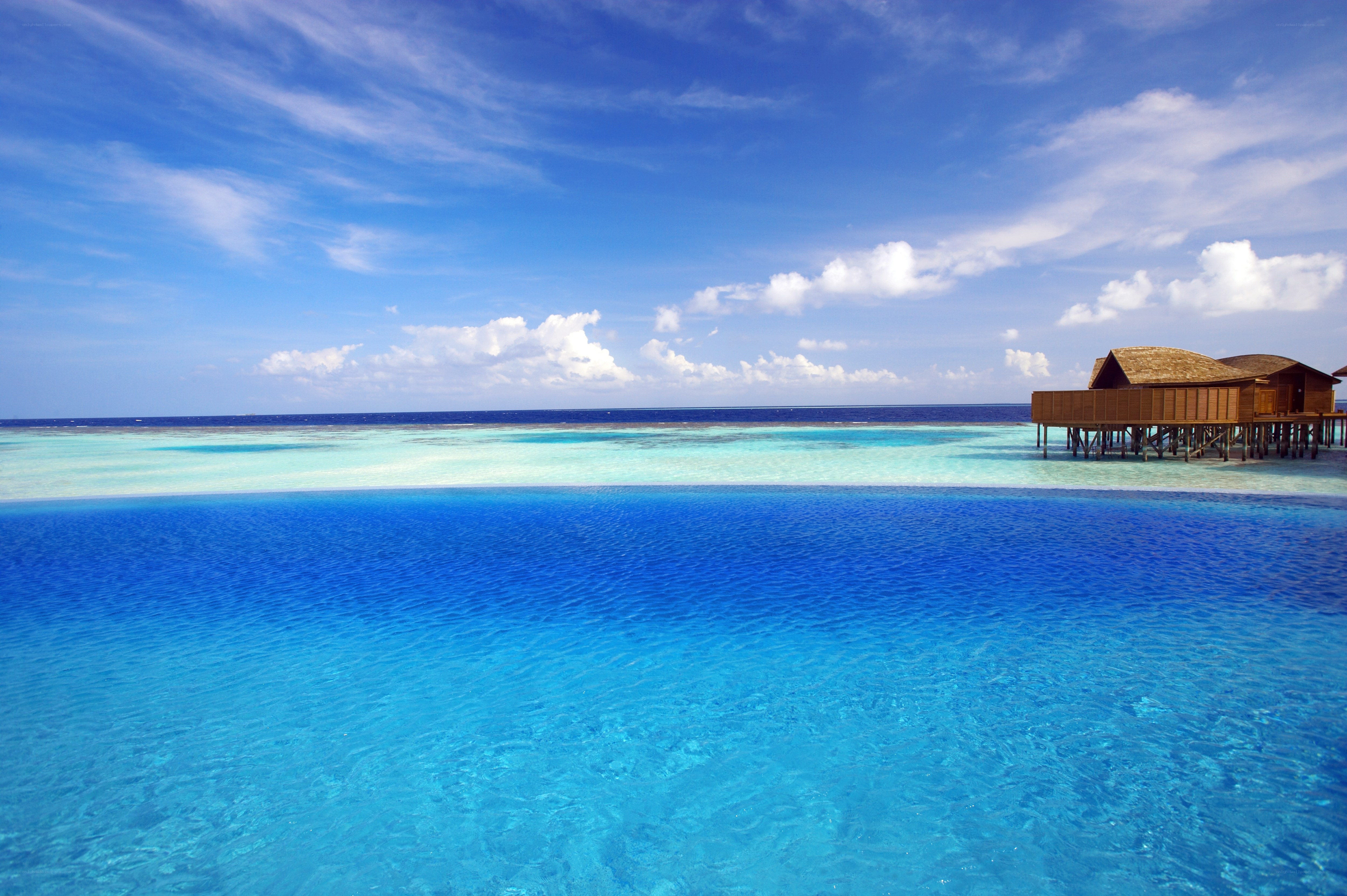 tropical resort overwater bungalow