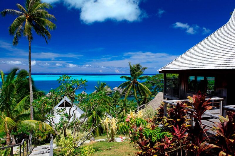 Tropical Resort View — Blue, Serene, Afternoon