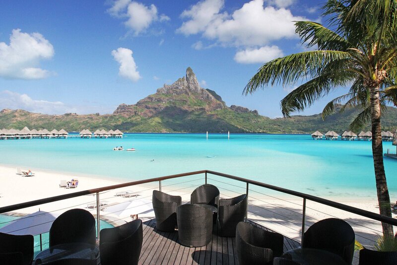 Tropical Resort View — Blue, Serene