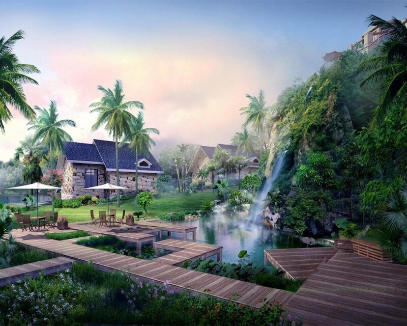 Tropical Resort Village — Green