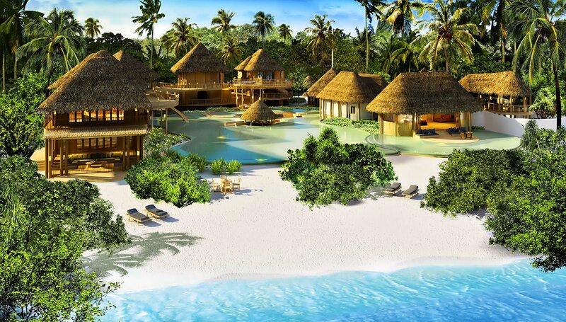 Tropical Resort Villas — Blue, Serene, Afternoon