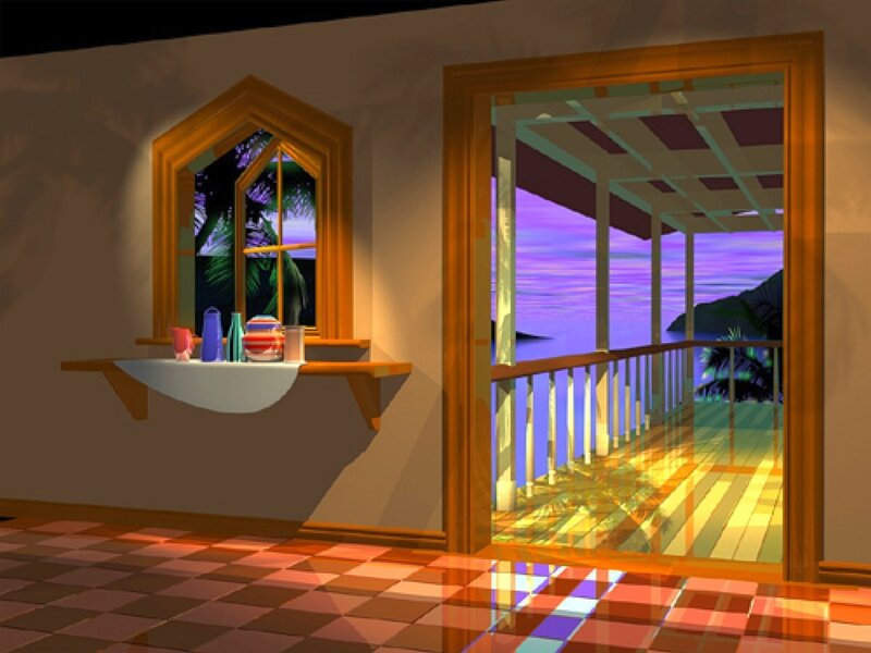 Tropical room with balcony view