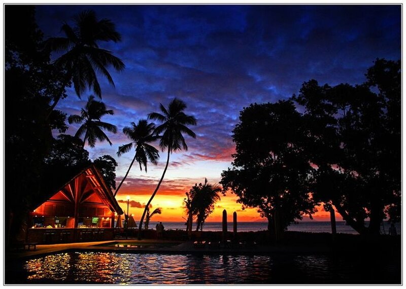 Tropical Sunset at Resort