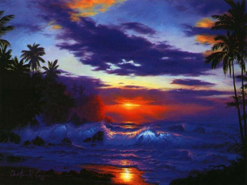 Tropical Sunset at the Shore