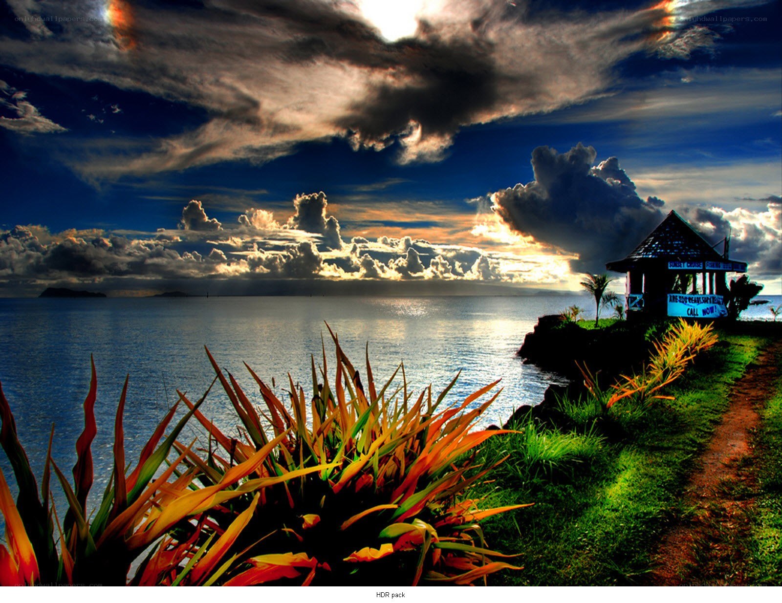 tropical sunset by the sea