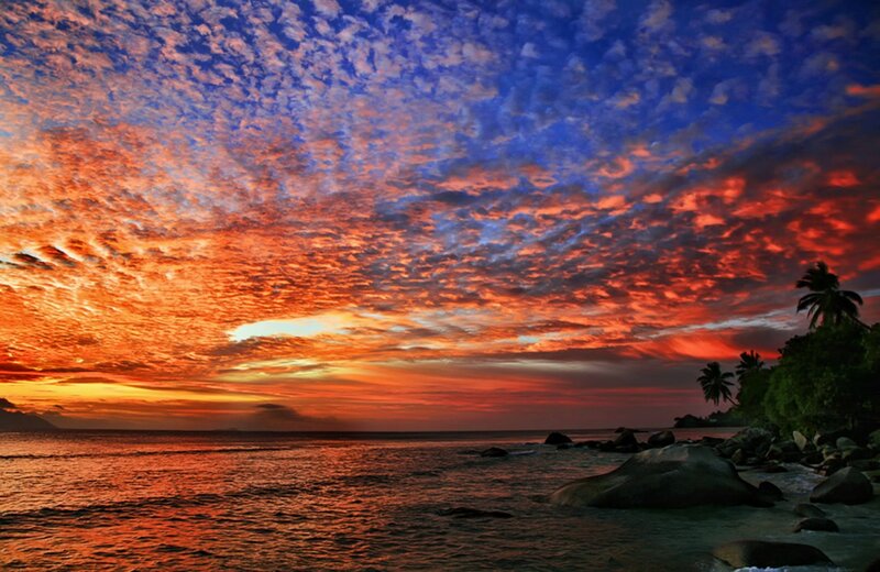 Tropical Sunset over Ocean