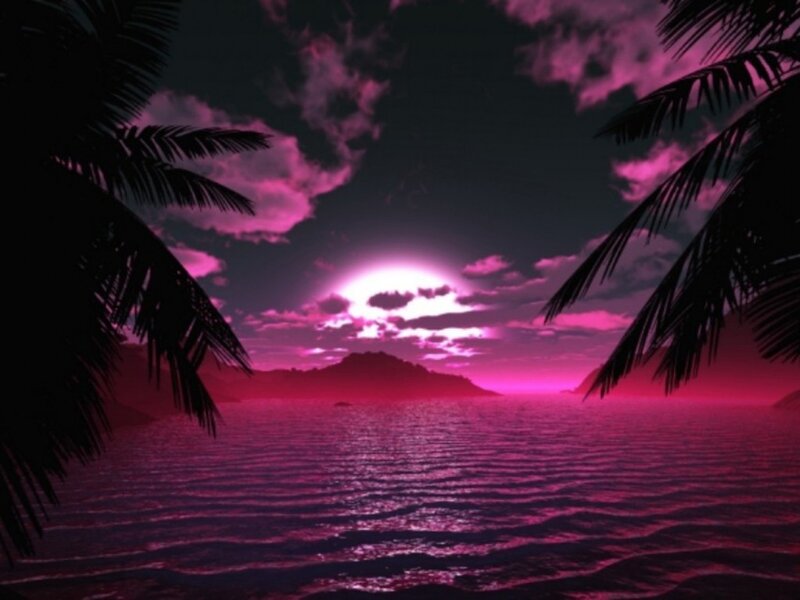 Tropical Sunset over Water