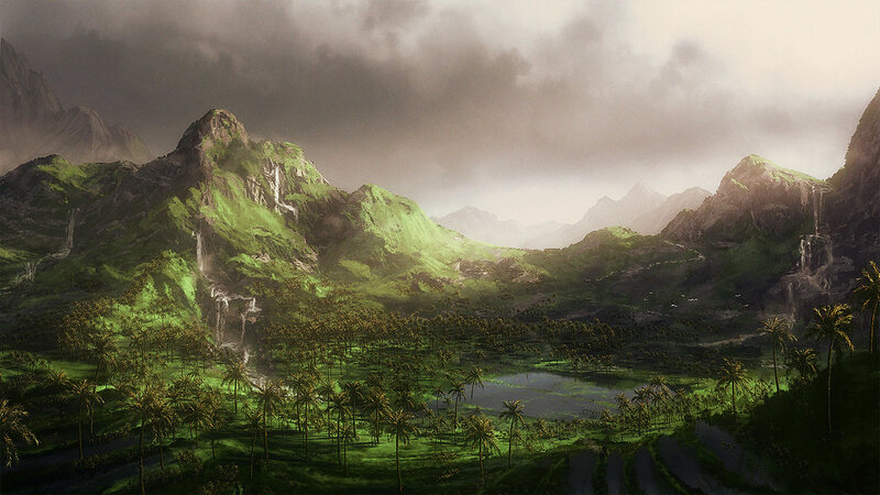Tropical Valley Landscape