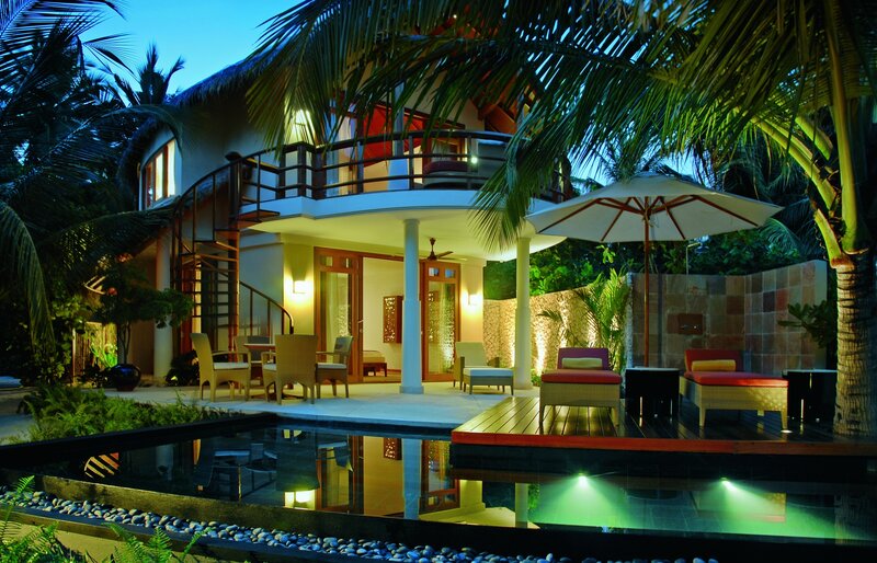 Tropical Villa at Night
