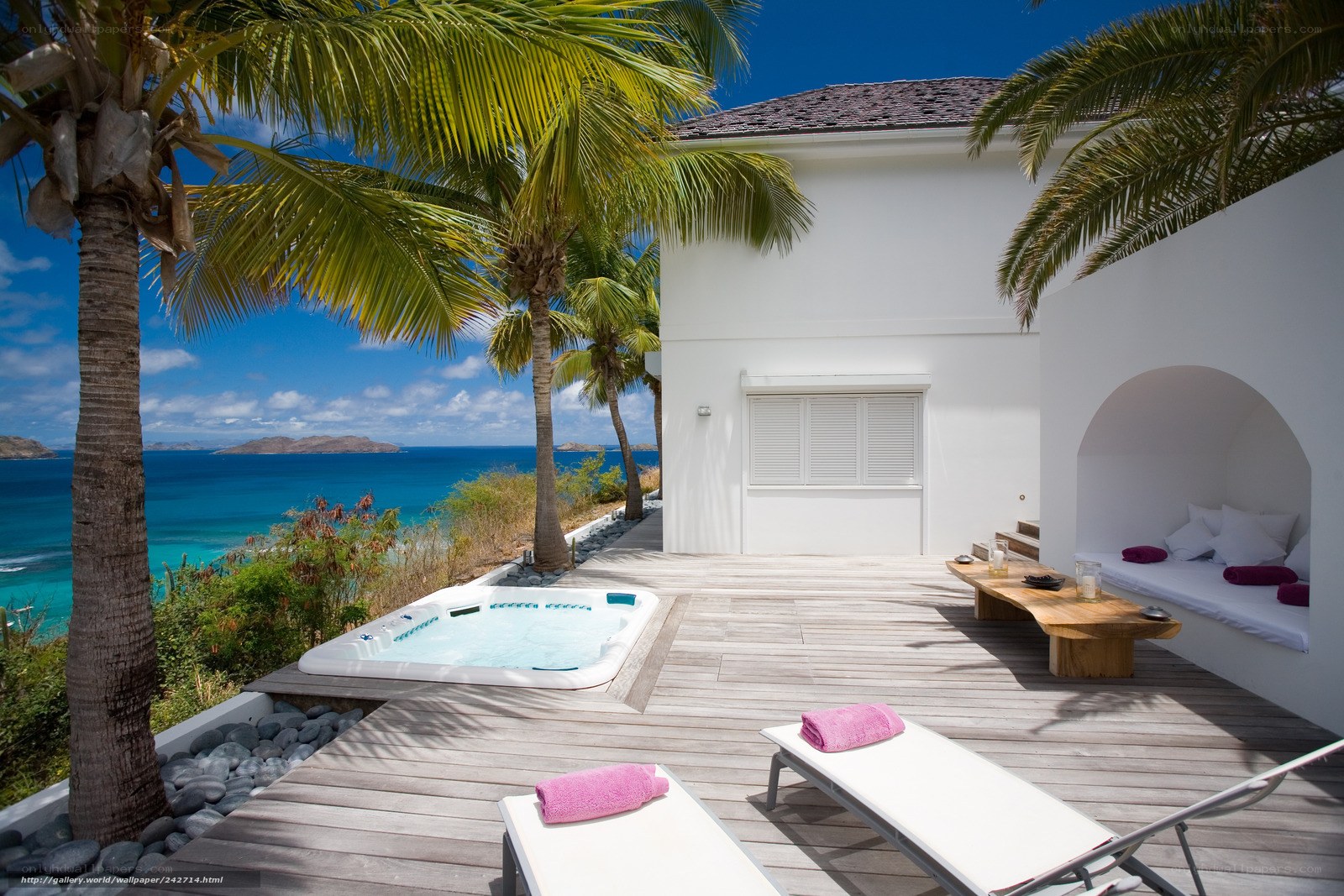 Tropical villa with ocean view