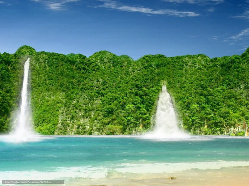 Tropical waterfall paradise