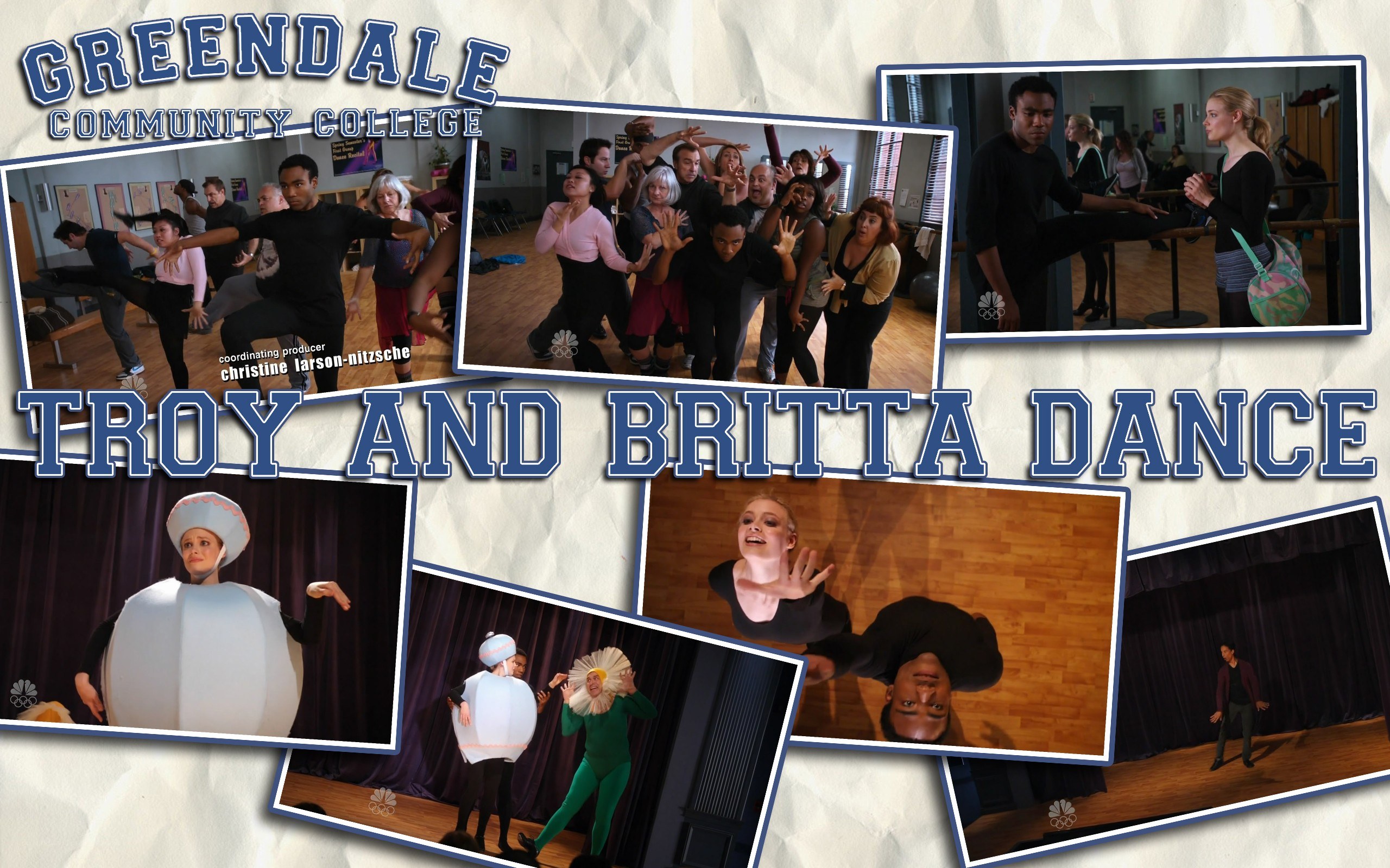 Troy and Britta dance collage