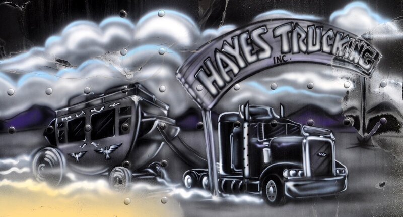 Truck and Wagon Mural