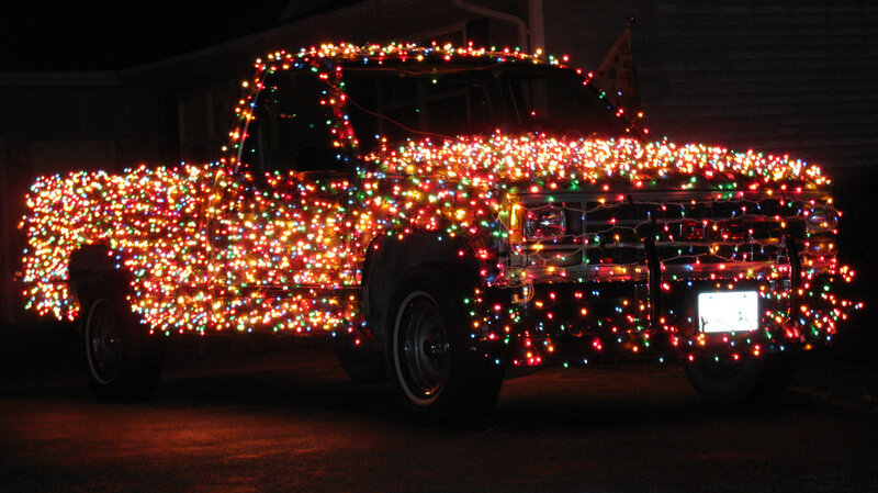 Truck Covered in Lights