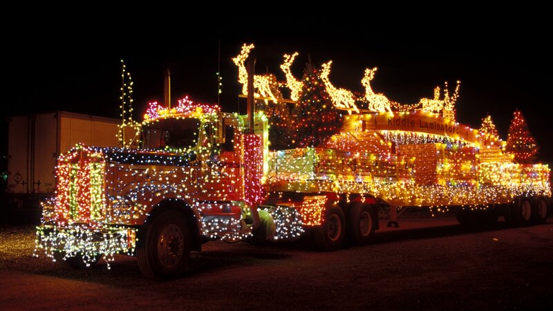Truck Decorated with Lights