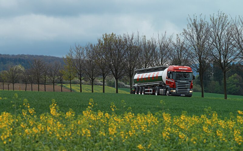 Truck on a rural road