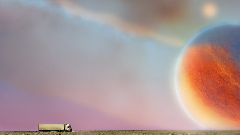 Truck on Alien Planet