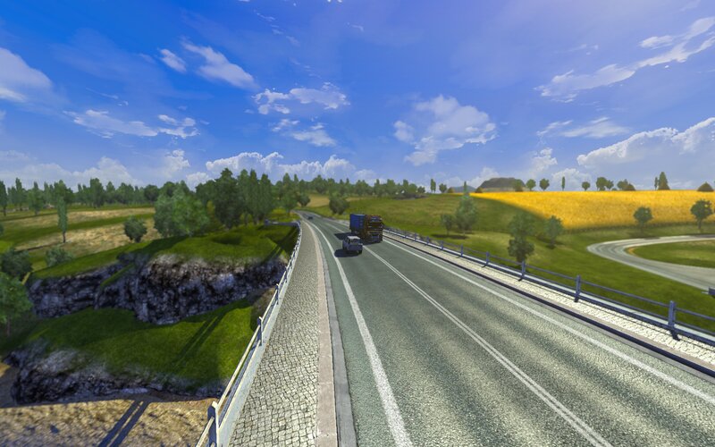 Truck on Highway — Blue