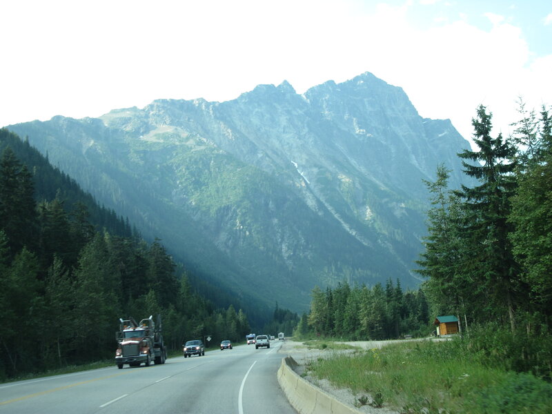Truck on Mountain Road — Green