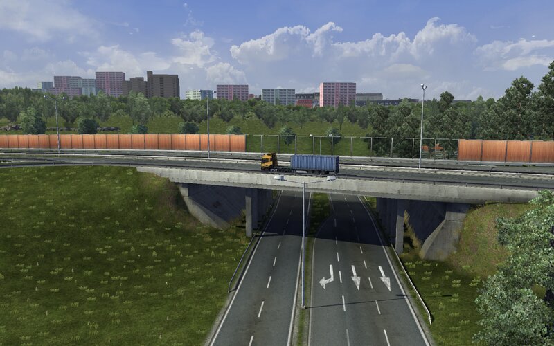 Truck on Overpass
