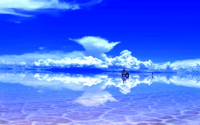 Truck on Salt Flat