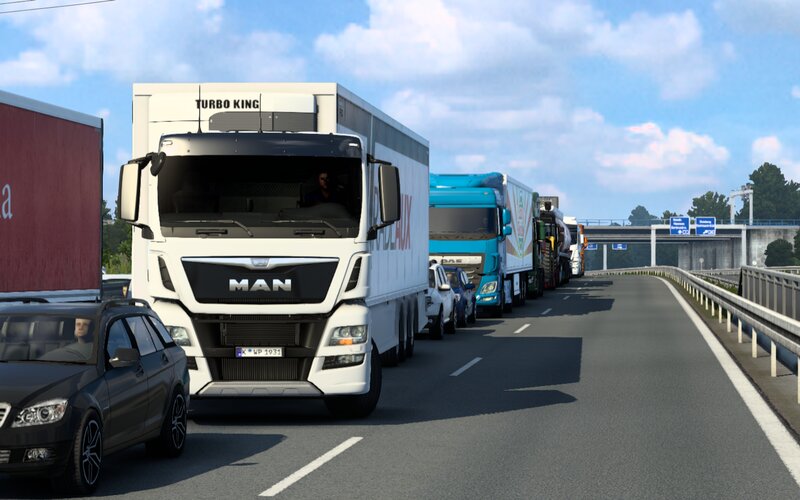 Truck Traffic on Highway