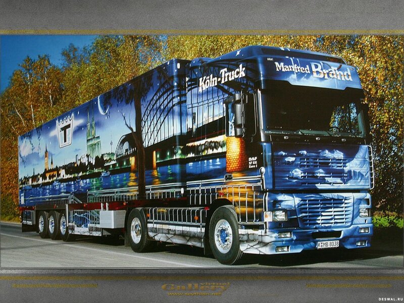 Truck with Cologne artwork