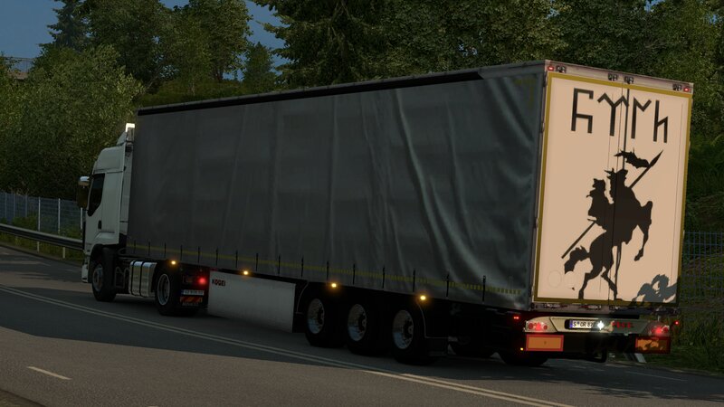 Truck with Tarp Trailer