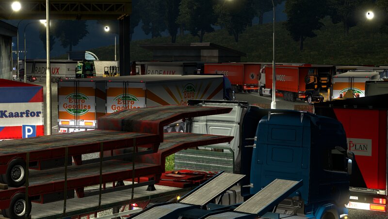 Trucks in a Depot