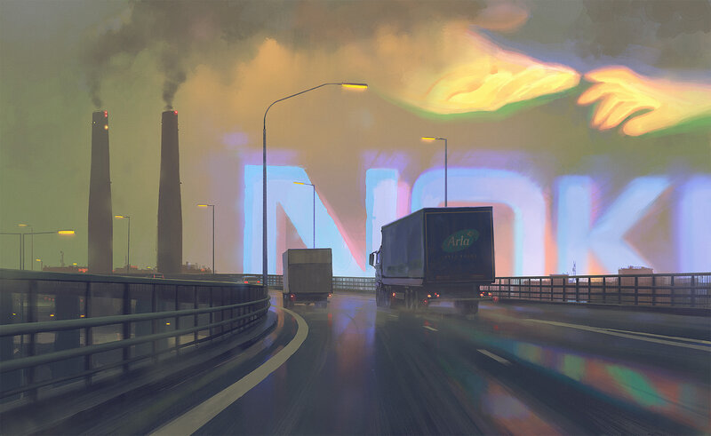 Trucks on a Bridge