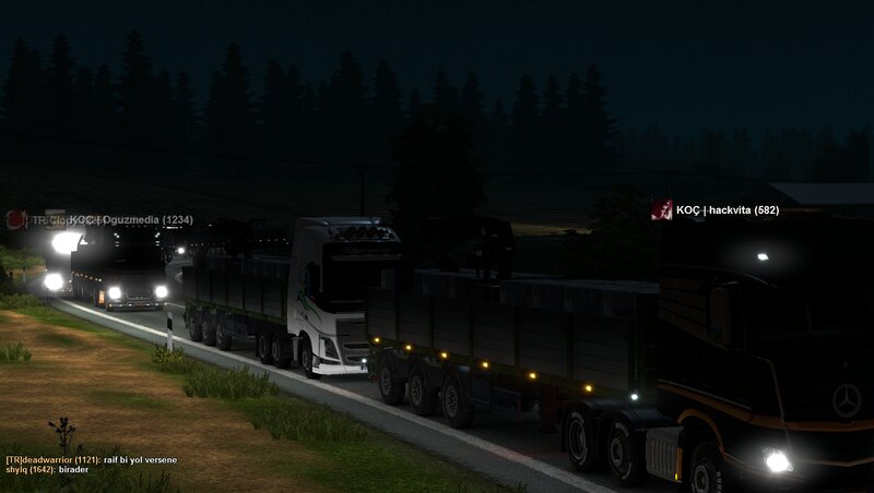 Trucks on a Road
