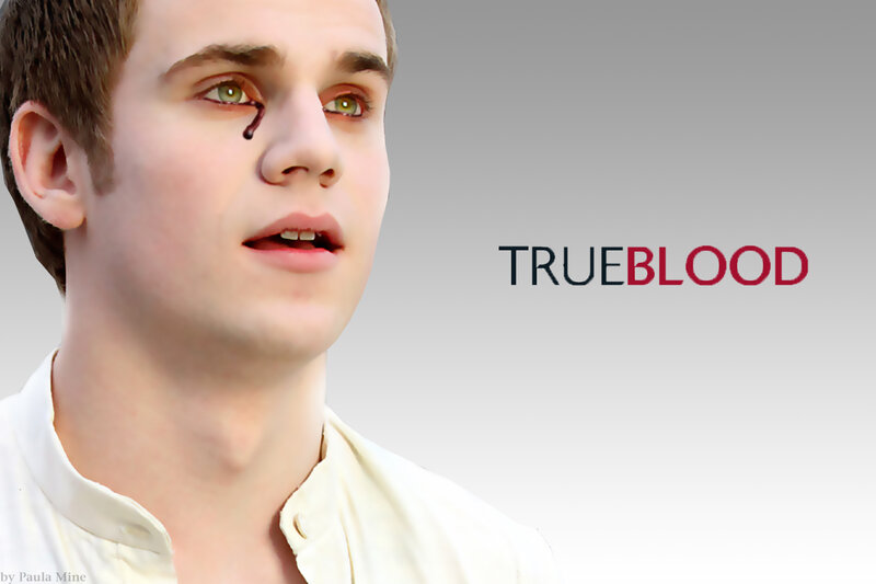 True Blood character with blood tear