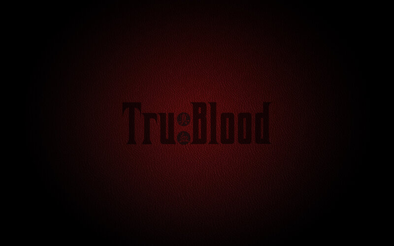True Blood logo on leather