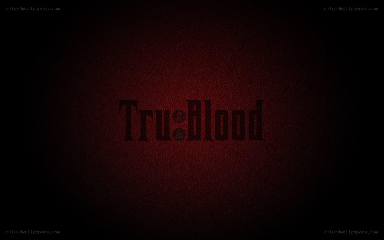True Blood logo on leather