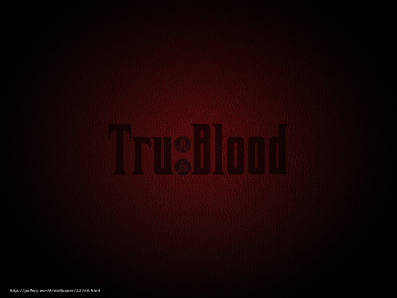 True Blood logo on leather