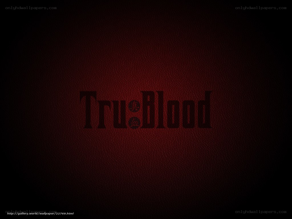 True Blood logo on leather