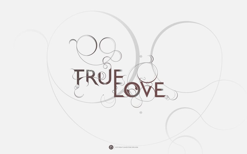 true love text design