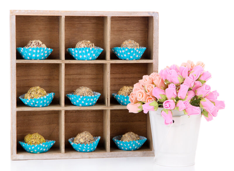 Truffles in Wooden Box