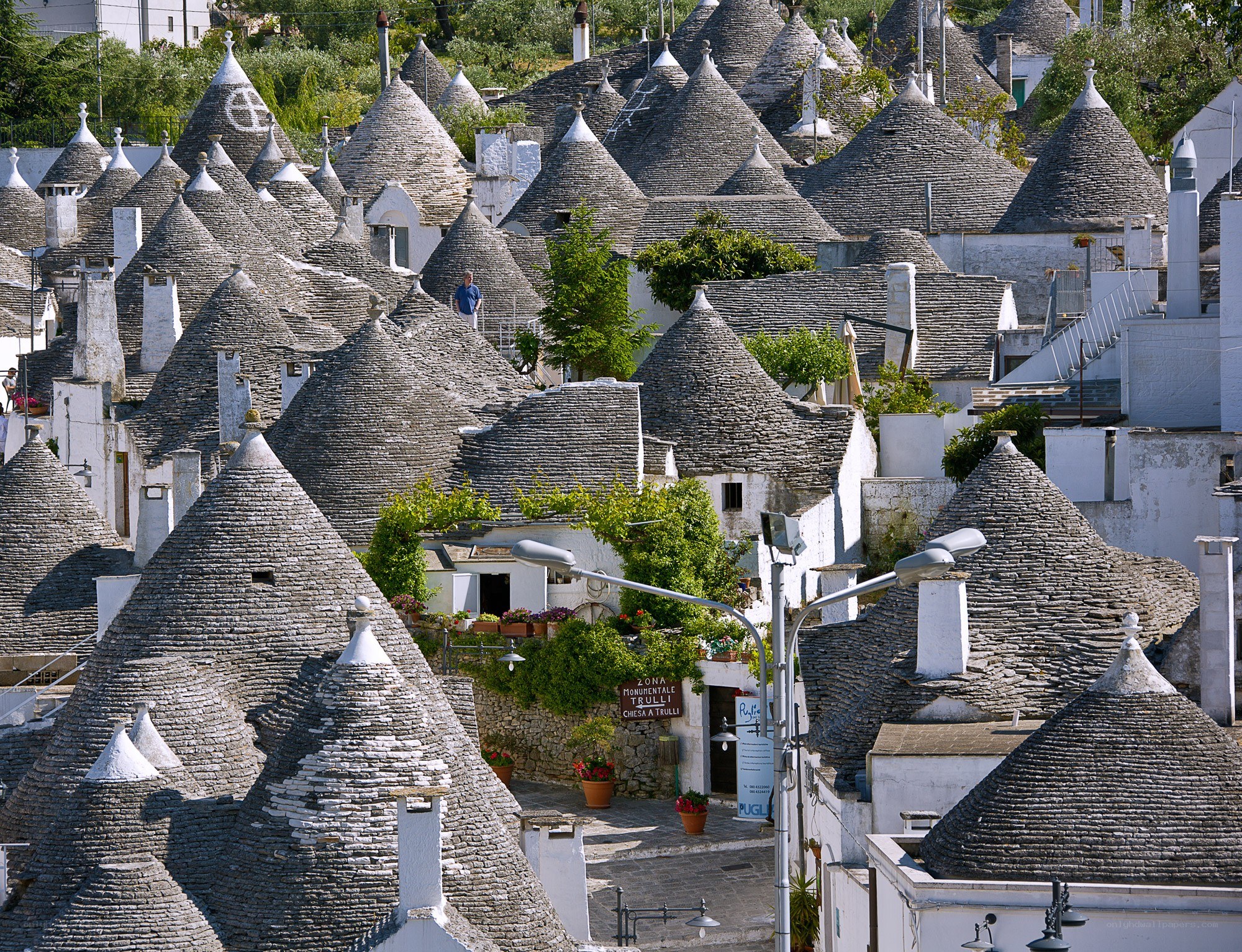 Trulli roofs in Alberobello
