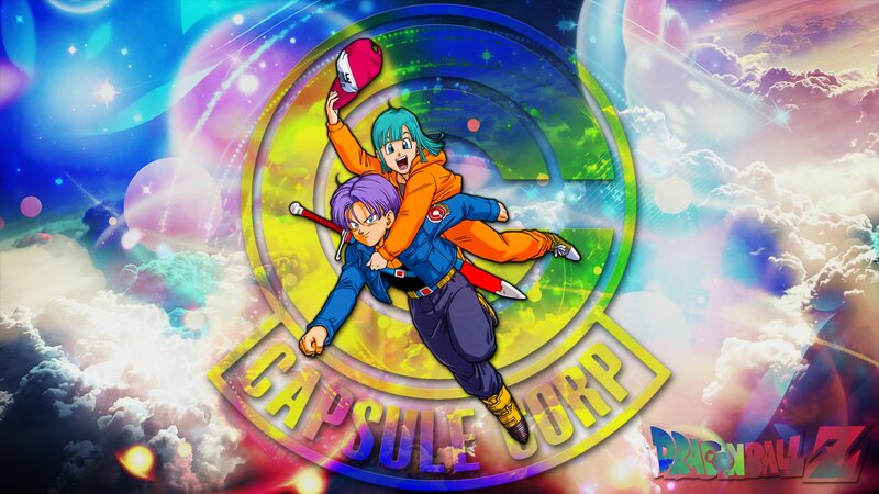 Trunks and Bulma Flying
