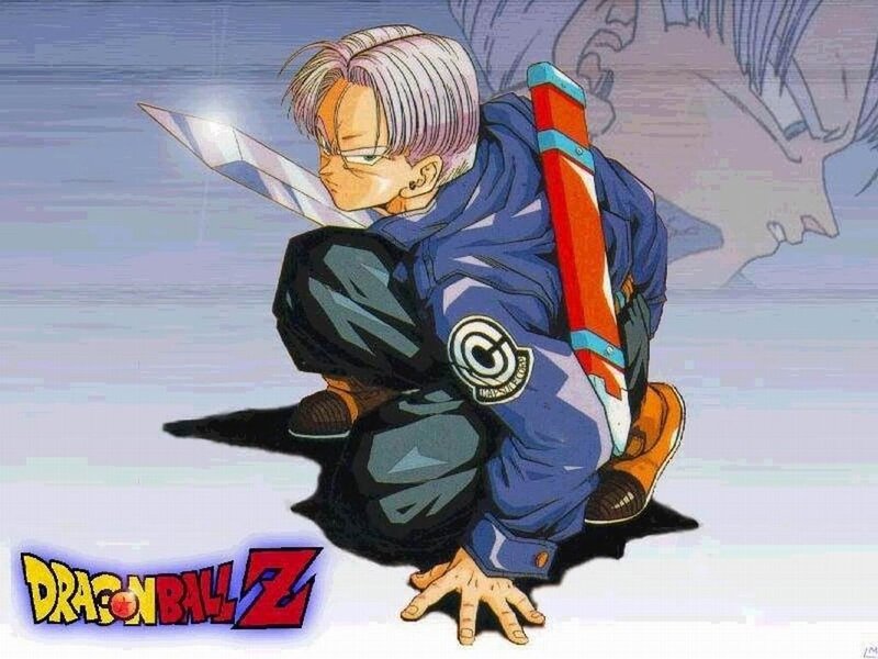 Trunks Holding Sword — Blue