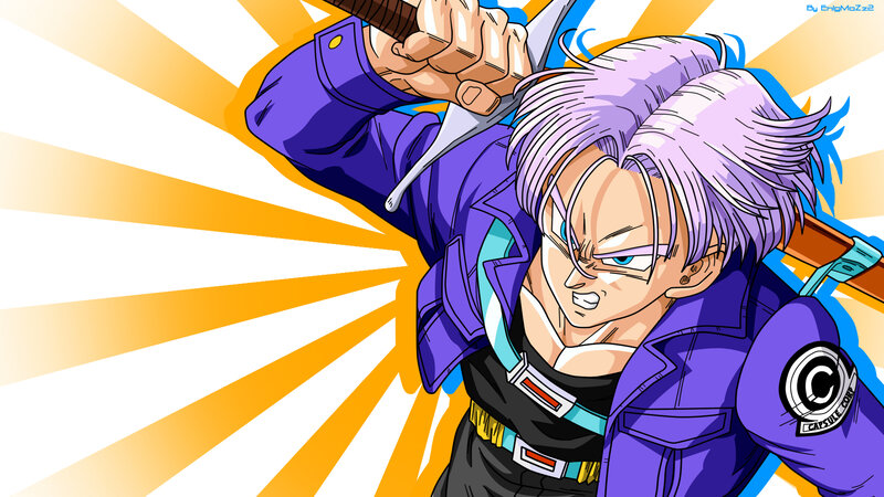 Trunks Holding Sword