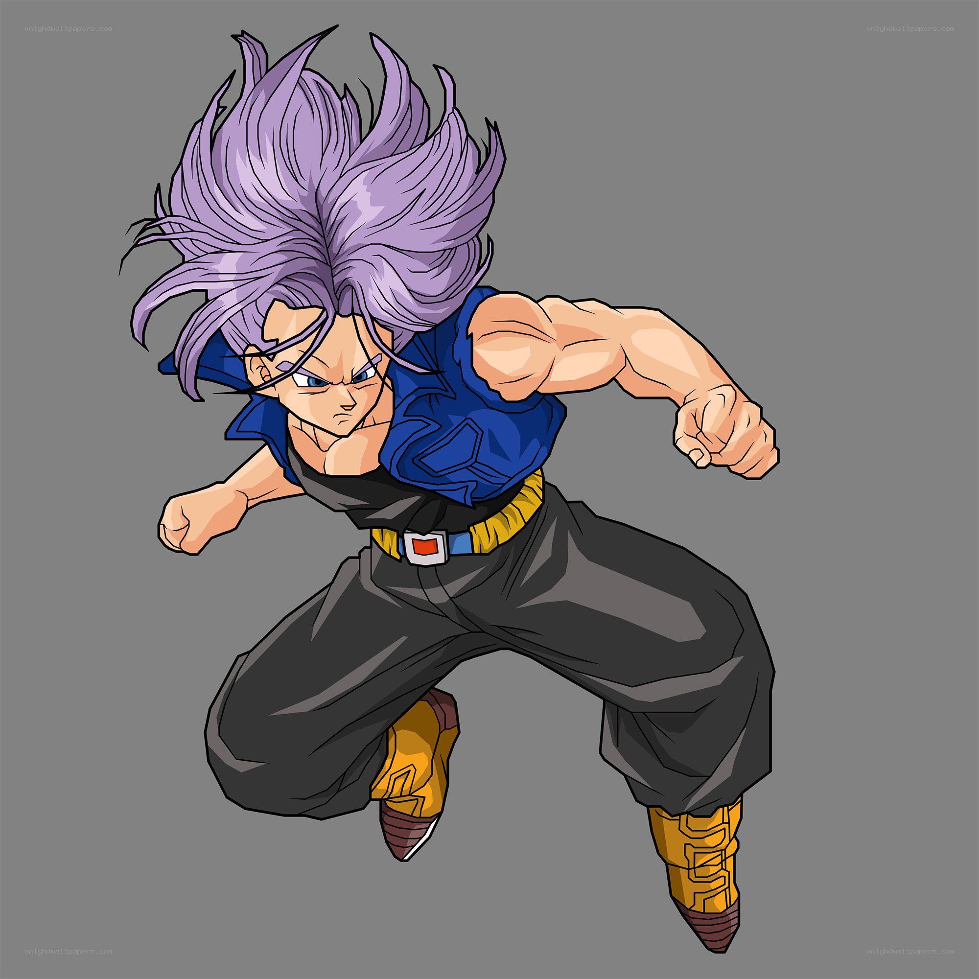 Trunks in fighting stance