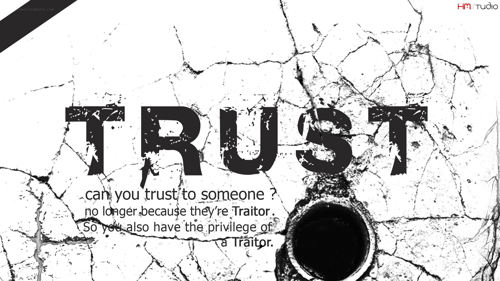 Trust and betrayal concept